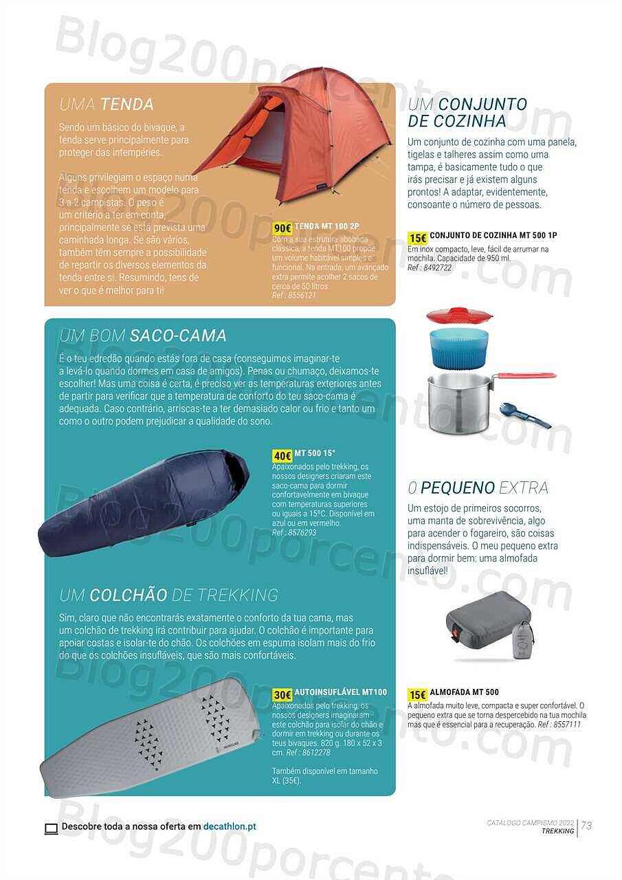 Antevisão Folheto DECATHLON Catálogo Campismo 2022 