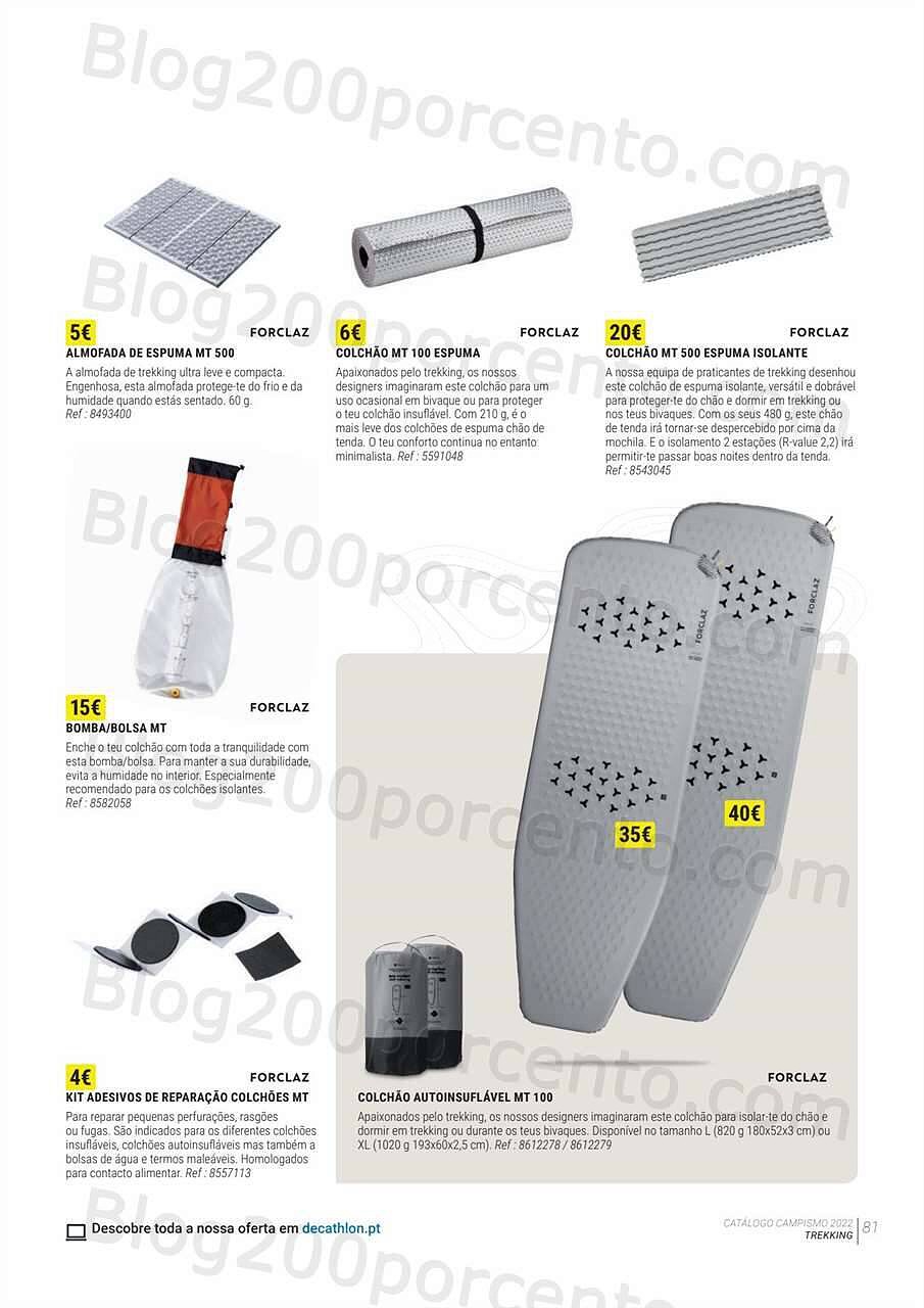 Antevisão Folheto DECATHLON Catálogo Campismo 2022 