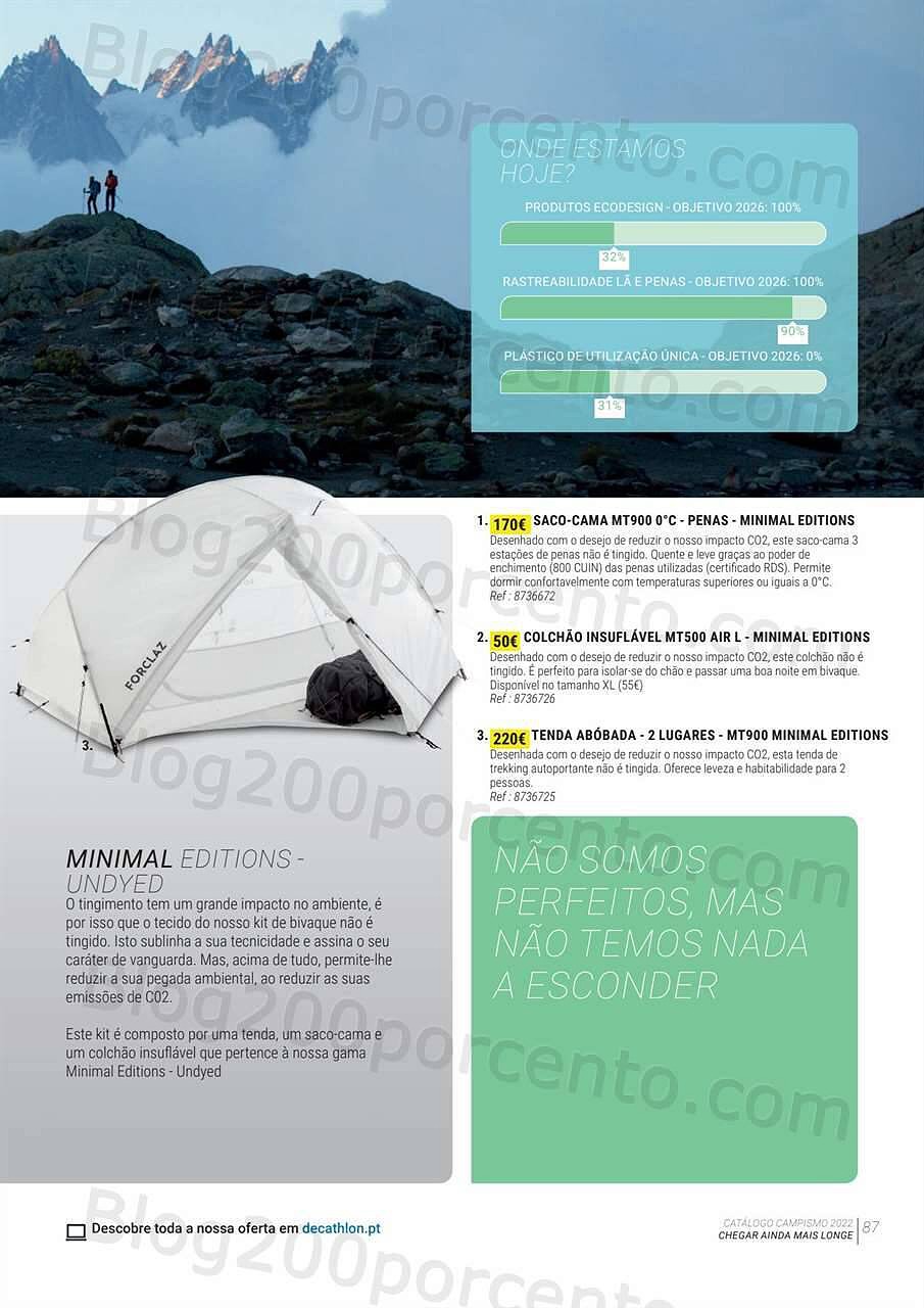 Antevisão Folheto DECATHLON Catálogo Campismo 2022 