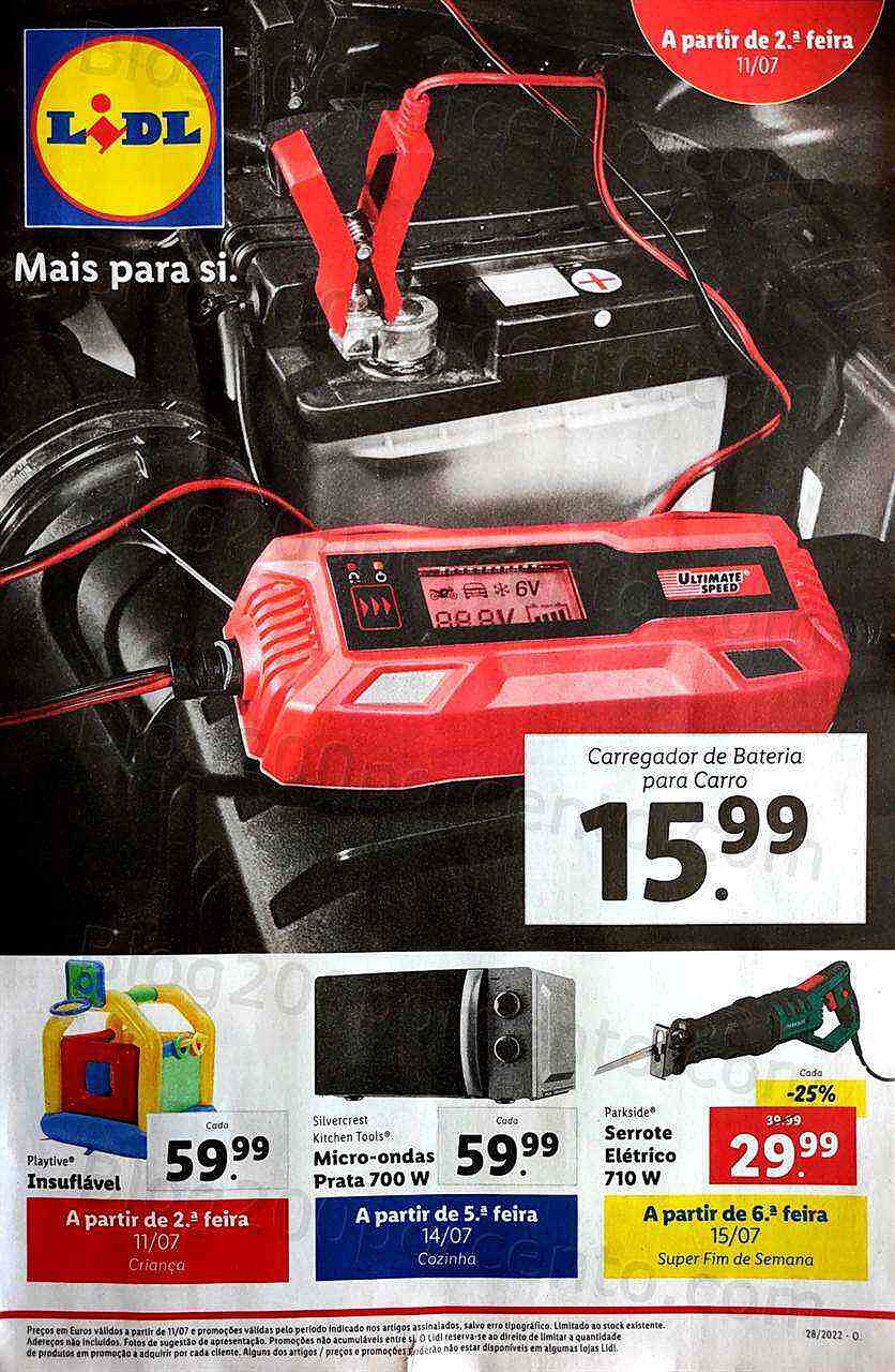Antevisão Folheto LIDL Promoções de 11 a 17 julho