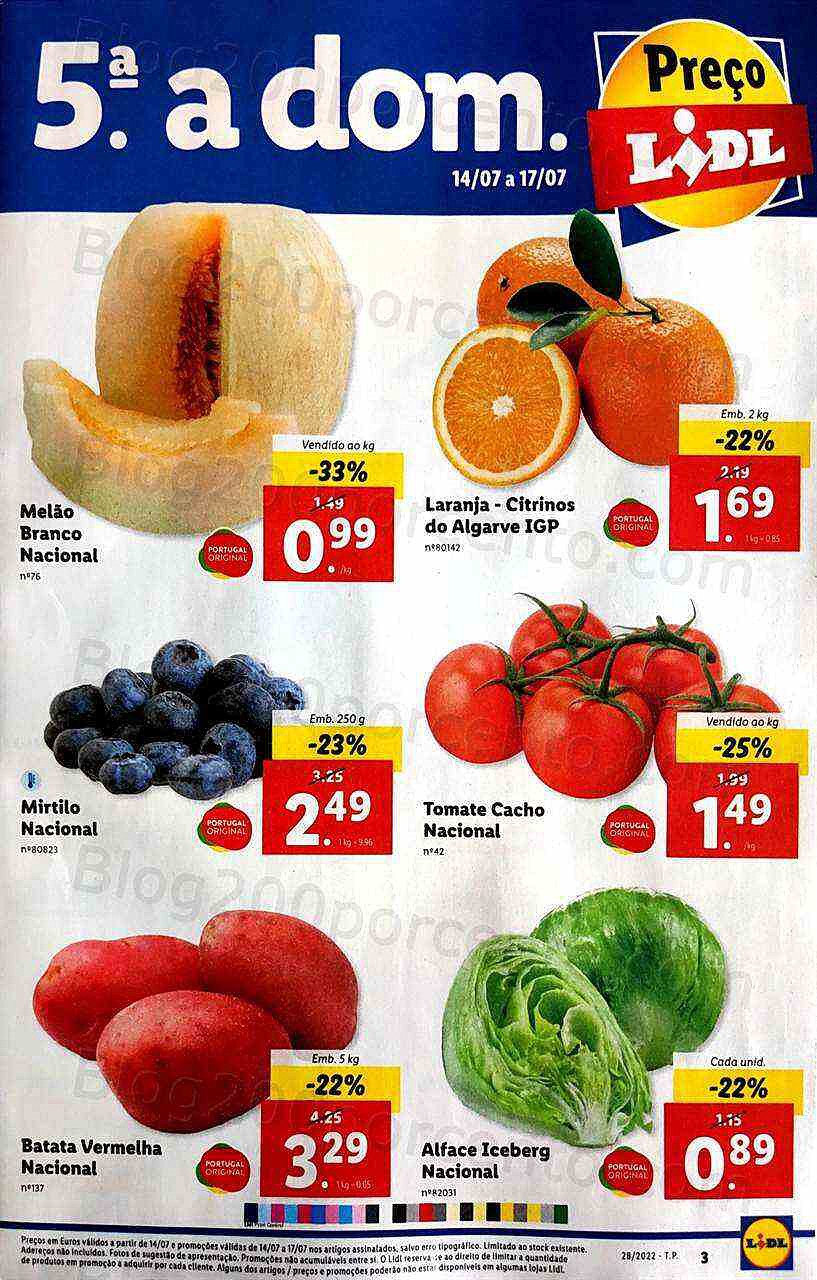 Antevisão Folheto LIDL Promoções de 11 a 17 julho - completo