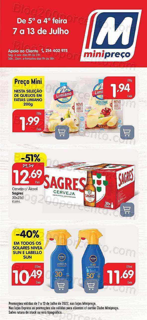 Antevisão Folheto MINIPREÇO Extra Promoções de 7 a 13 julho