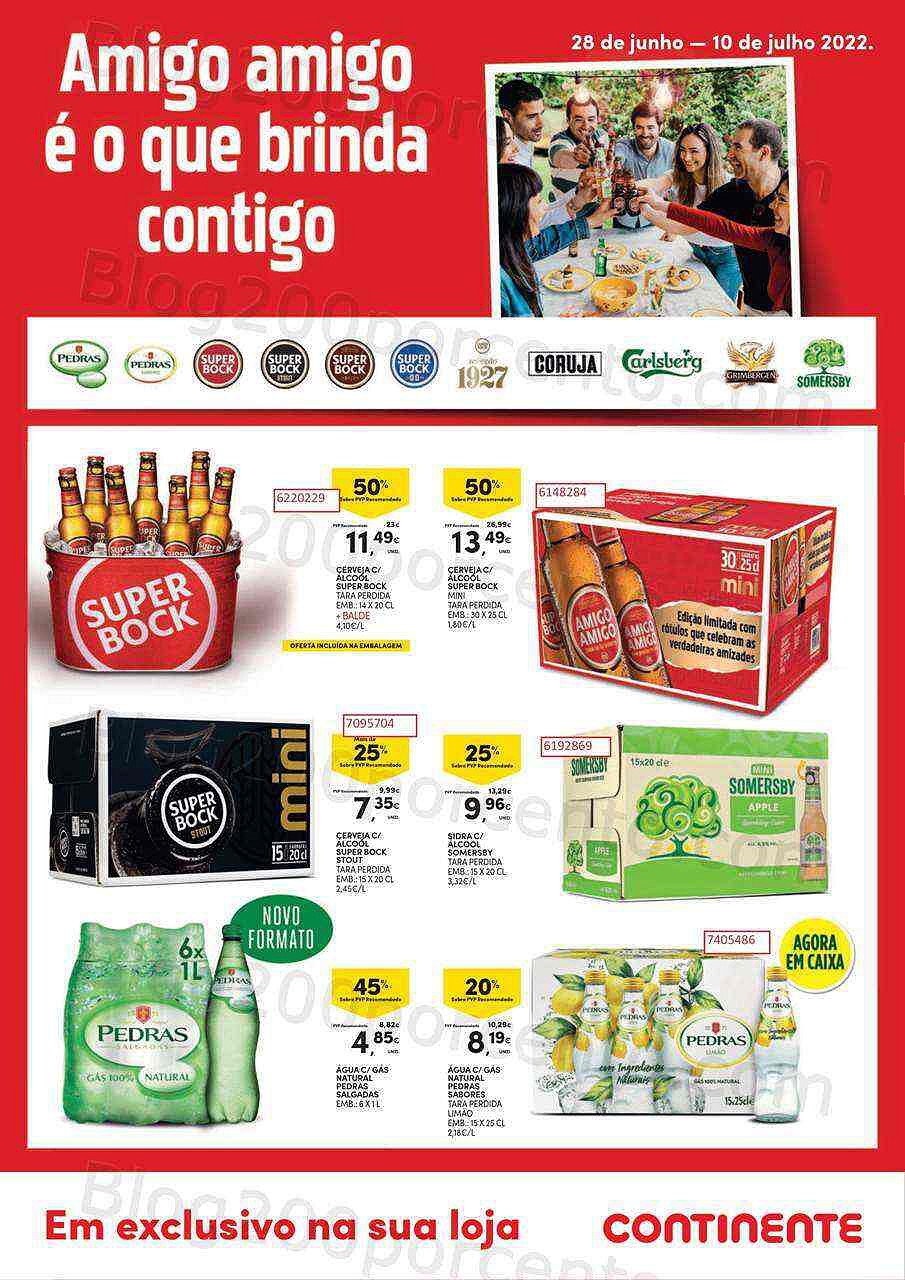 Antevisão Folheto CONTINENTE Bebidas Promoções de 28 junho a 10 julho