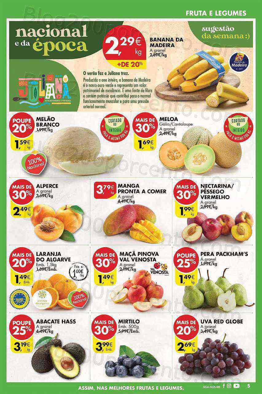 Antevisão Folheto PINGO DOCE Promoções de 5 a 11 julho
