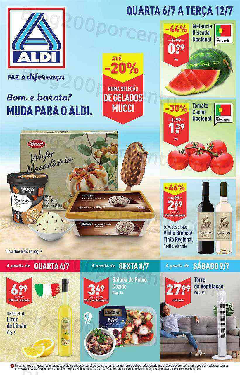 Antevisão Folheto ALDI Promoções de 6 a 12 julho
