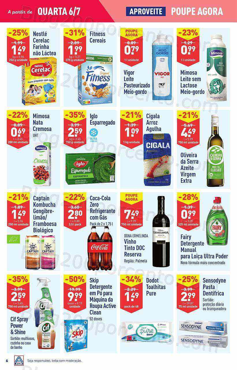 Antevisão Folheto ALDI Promoções de 6 a 12 julho