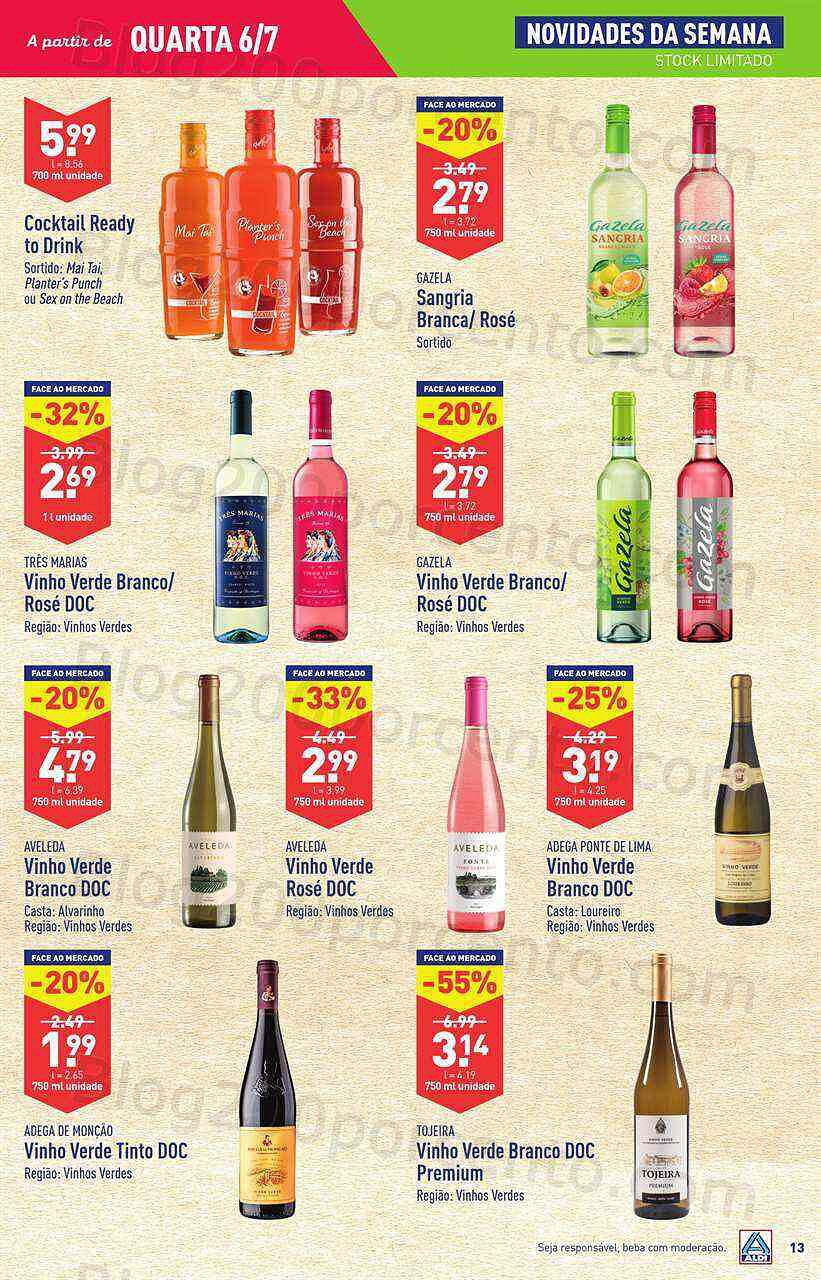 Antevisão Folheto ALDI Promoções de 6 a 12 julho