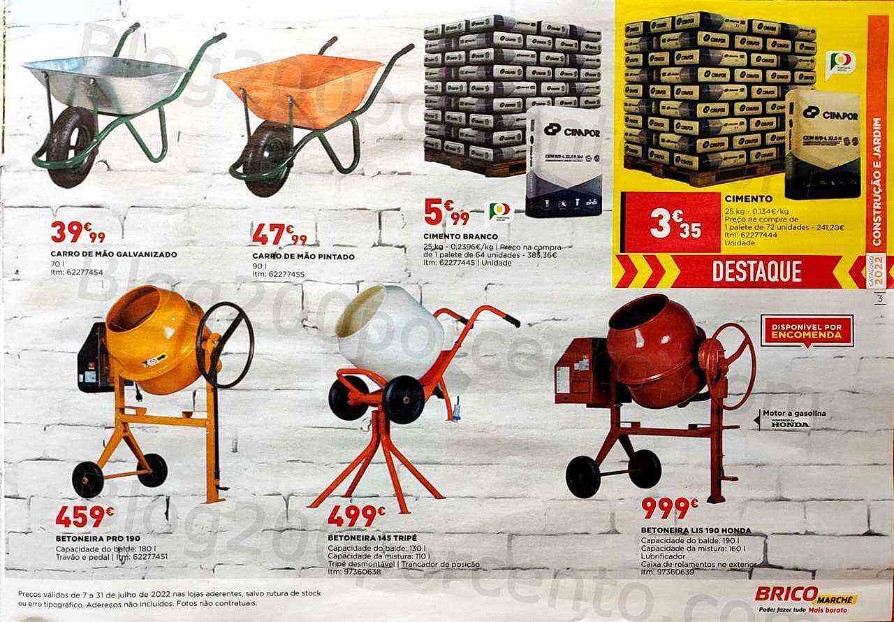 Antevisão Folheto BRICOMARCHÉ Construção e Jardim Promoções de 7 a 31 julho
