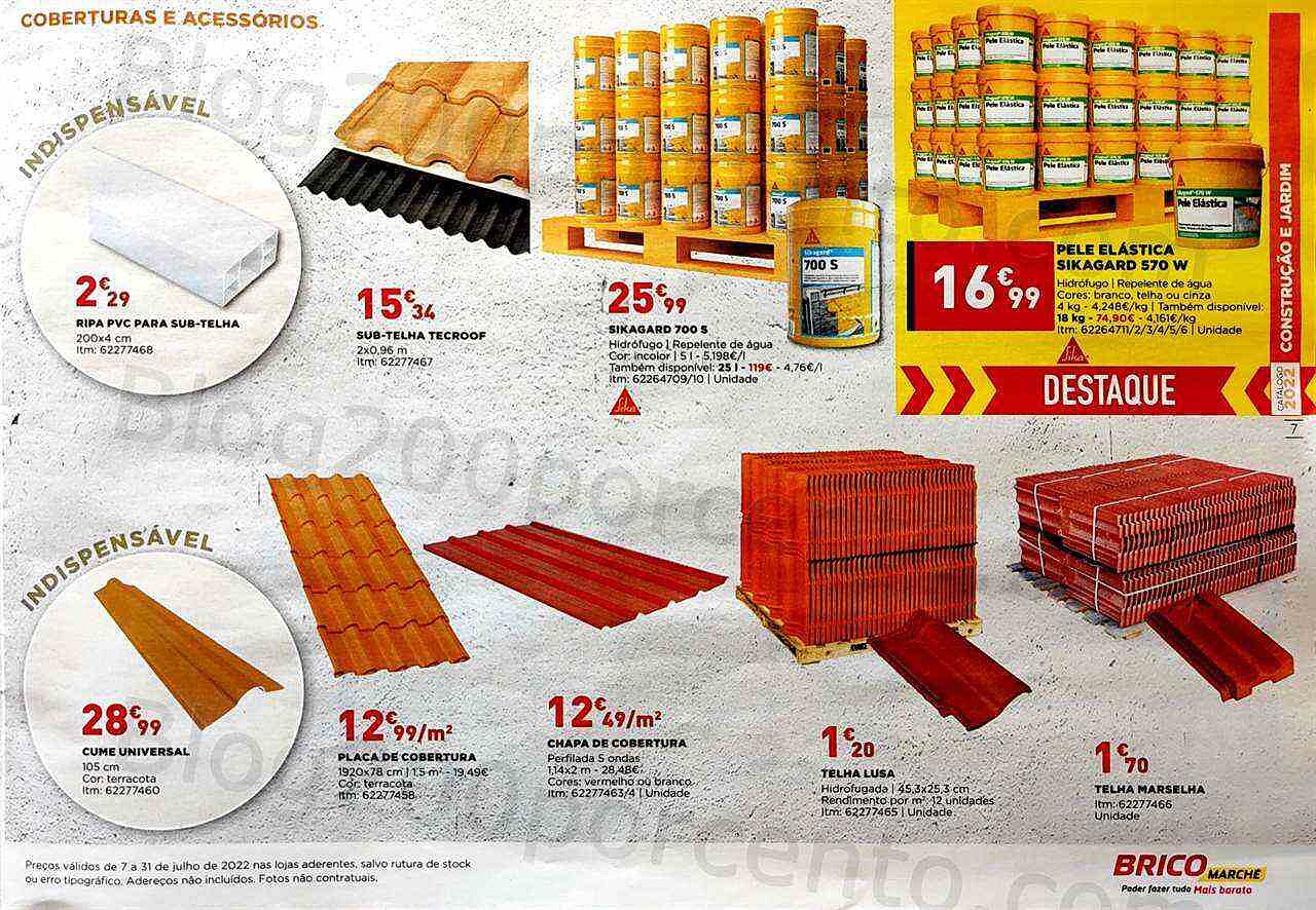 Antevisão Folheto BRICOMARCHÉ Construção e Jardim Promoções de 7 a 31 julho