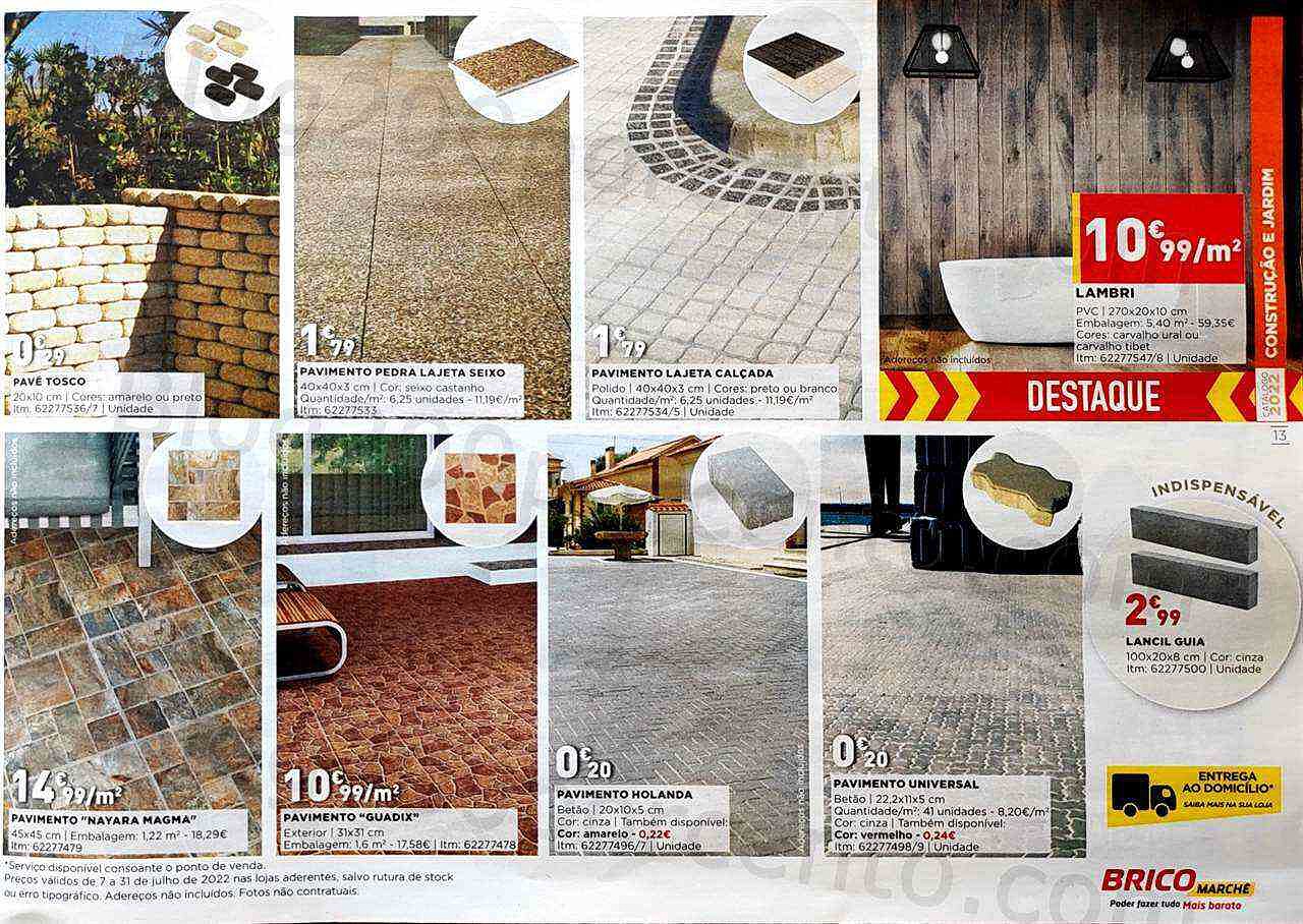 Antevisão Folheto BRICOMARCHÉ Construção e Jardim Promoções de 7 a 31 julho