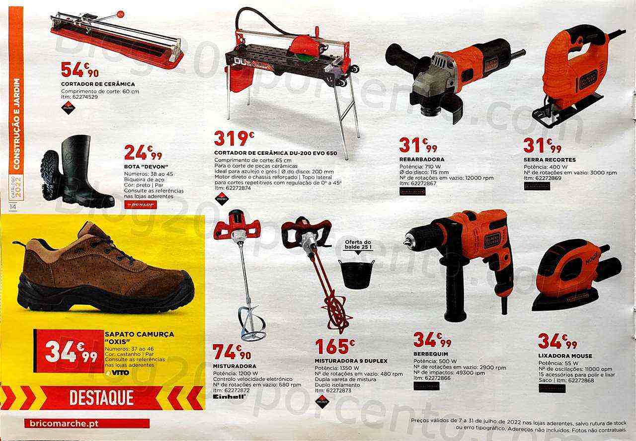 Antevisão Folheto BRICOMARCHÉ Construção e Jardim Promoções de 7 a 31 julho