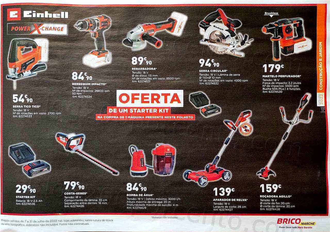 Antevisão Folheto BRICOMARCHÉ Construção e Jardim Promoções de 7 a 31 julho