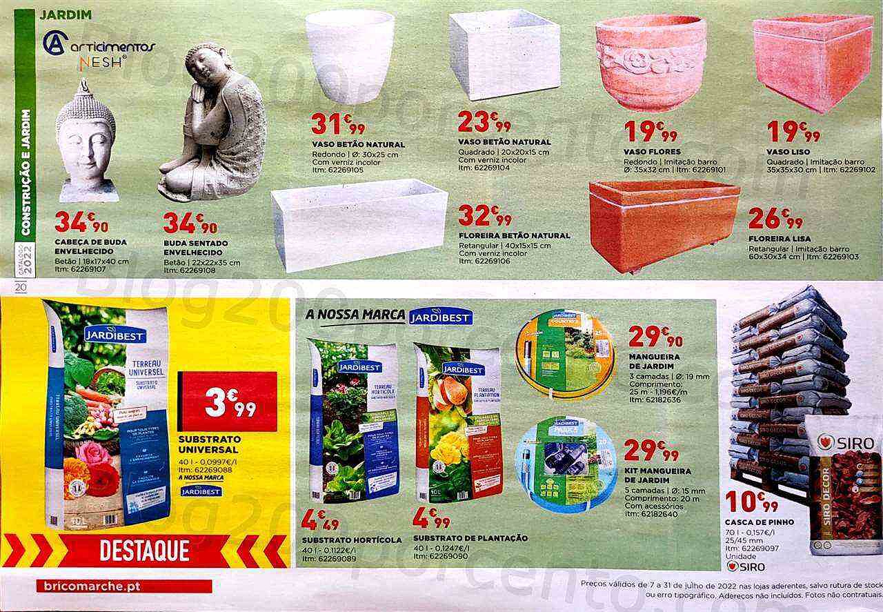 Antevisão Folheto BRICOMARCHÉ Construção e Jardim Promoções de 7 a 31 julho