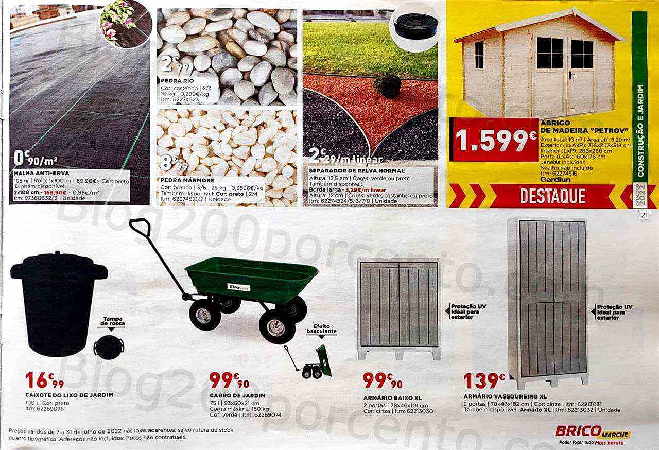 Antevisão Folheto BRICOMARCHÉ Construção e Jardim Promoções de 7 a 31 julho