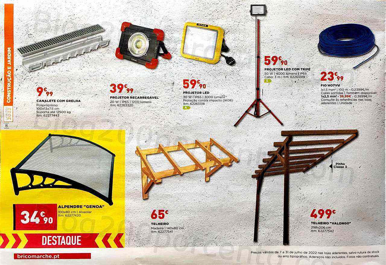 Antevisão Folheto BRICOMARCHÉ Construção e Jardim Promoções de 7 a 31 julho