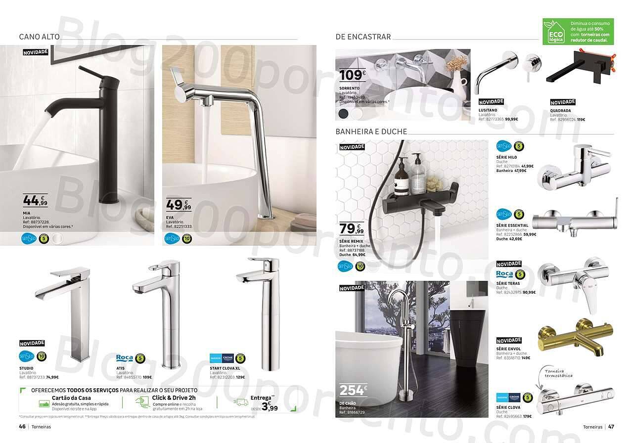 Antevisão Folheto LEROY MERLIN Catálogo Casa de Banho Promoções até 24 agosto