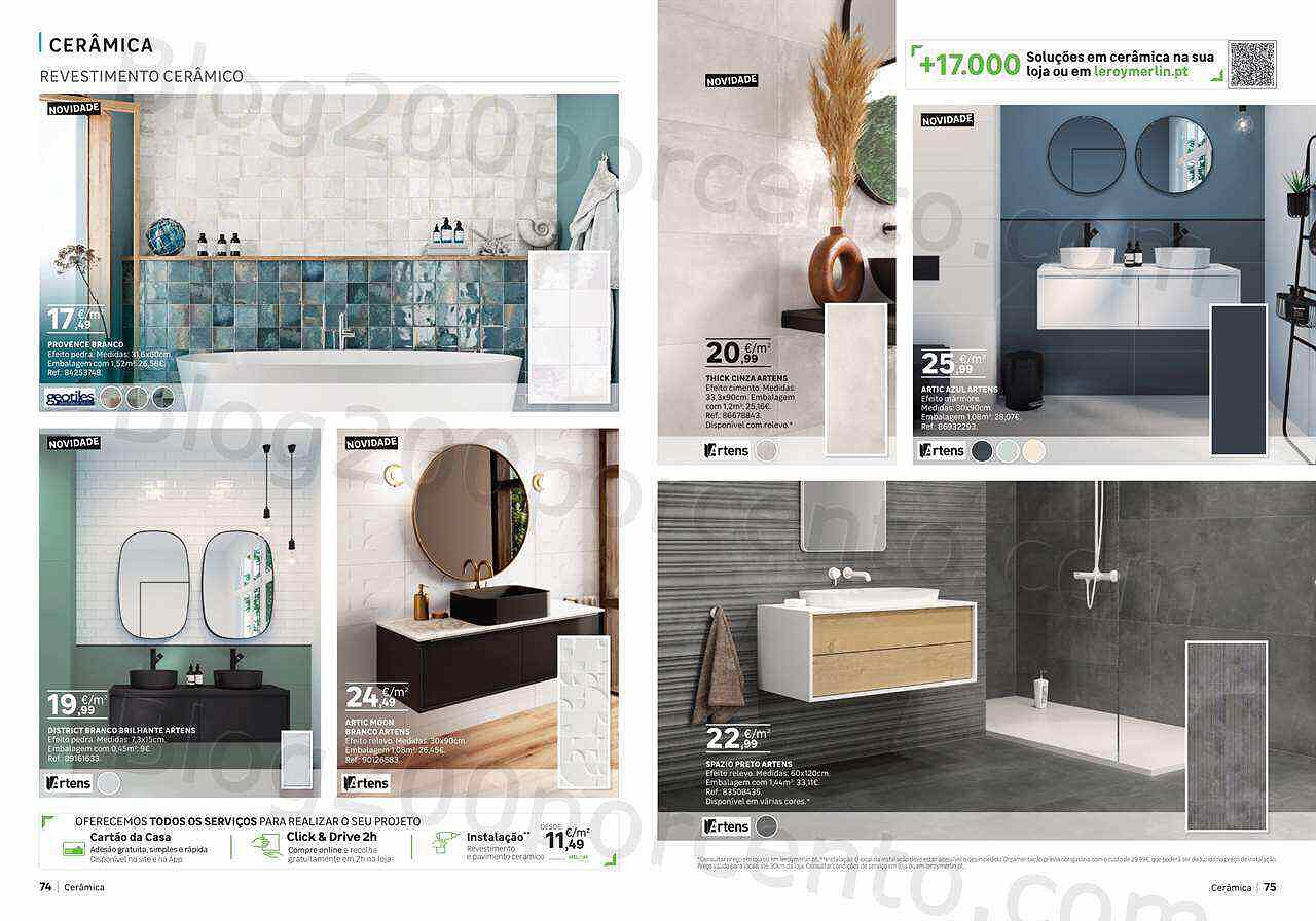 Antevisão Folheto LEROY MERLIN Catálogo Casa de Banho Promoções até 24 agosto