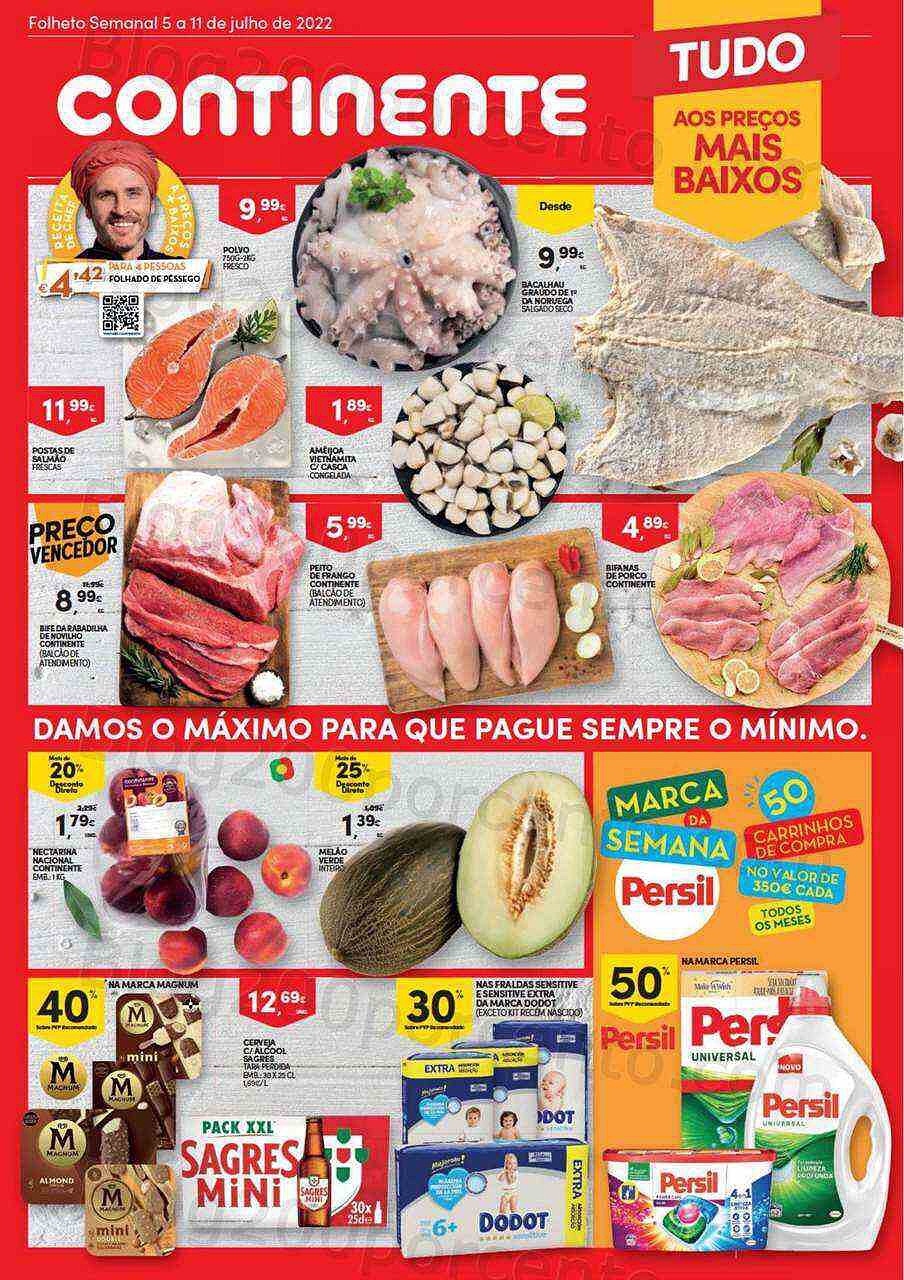 Antevisão Folheto CONTINENTE Hiper - Modelo Promoções de 5 a 11 julho