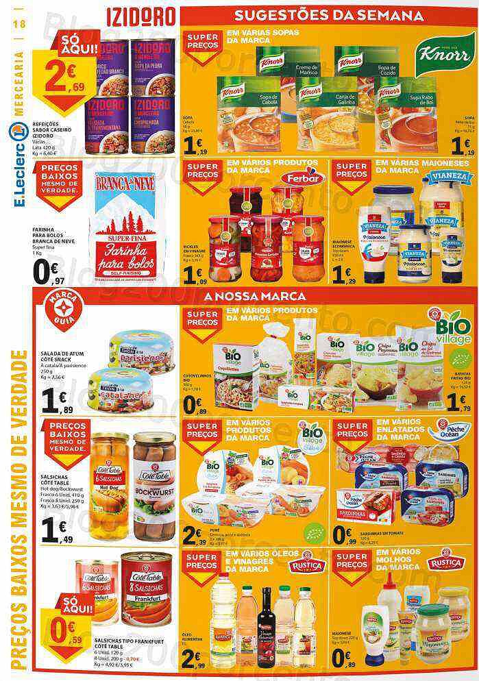 Antevisão Folheto E-LECLERC Promoções de 7 a 13 julho