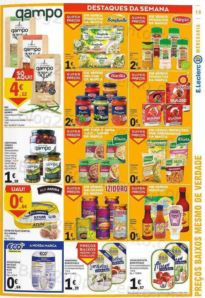 Antevisão Folheto E-LECLERC Promoções de 7 a 13 julho