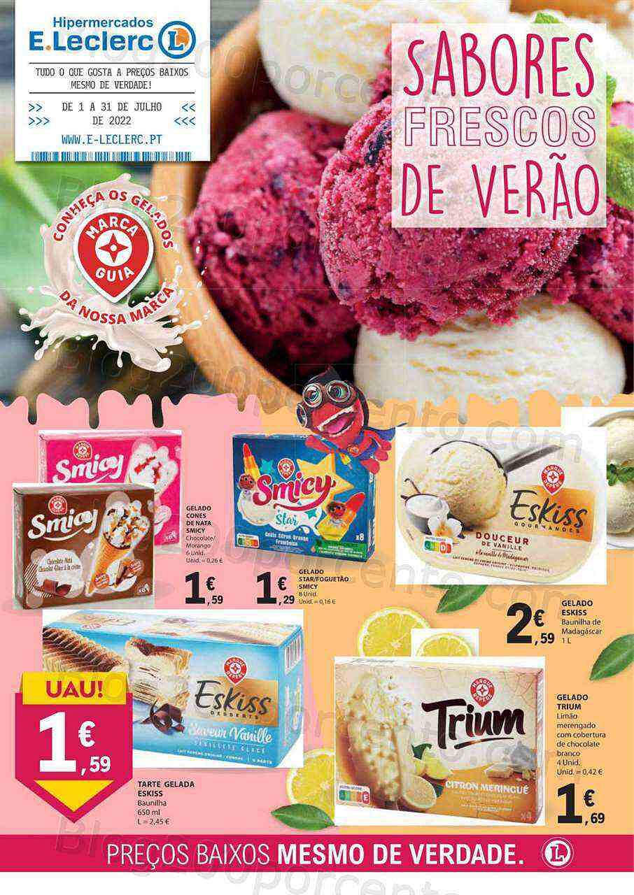 Antevisão Folheto E-LECLERC Especial Marca Guia Promoções de 1 a 31 julho