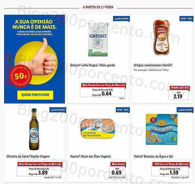 Antevisão Folheto LIDL Promoções de 4 a 10 julho