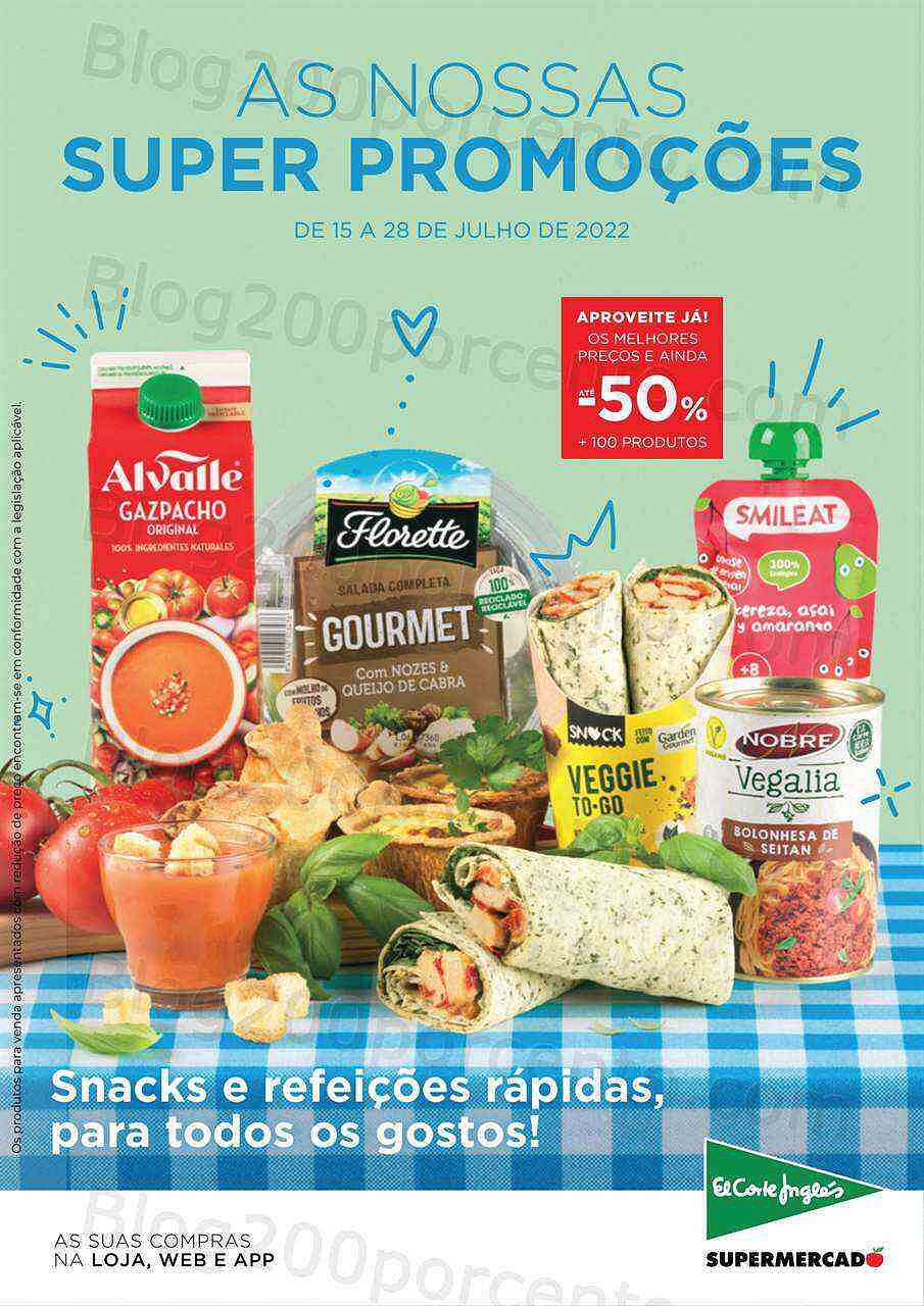 Antevisão Folheto EL CORTE INGLÉS Promoções de 15 a 28 julho
