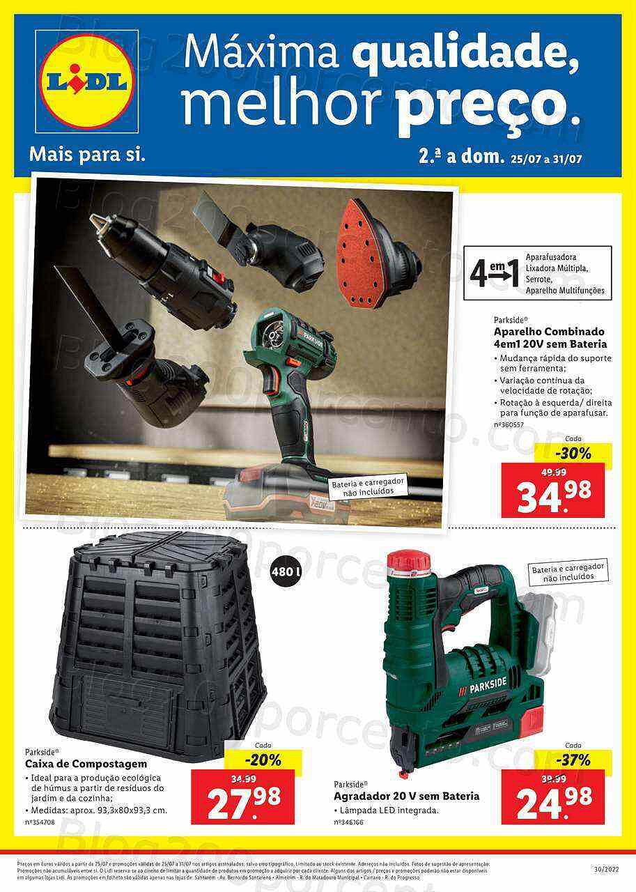 Antevisão Folheto LIDL Bazar Extra Santarém Promoções de 25 a 31 julho