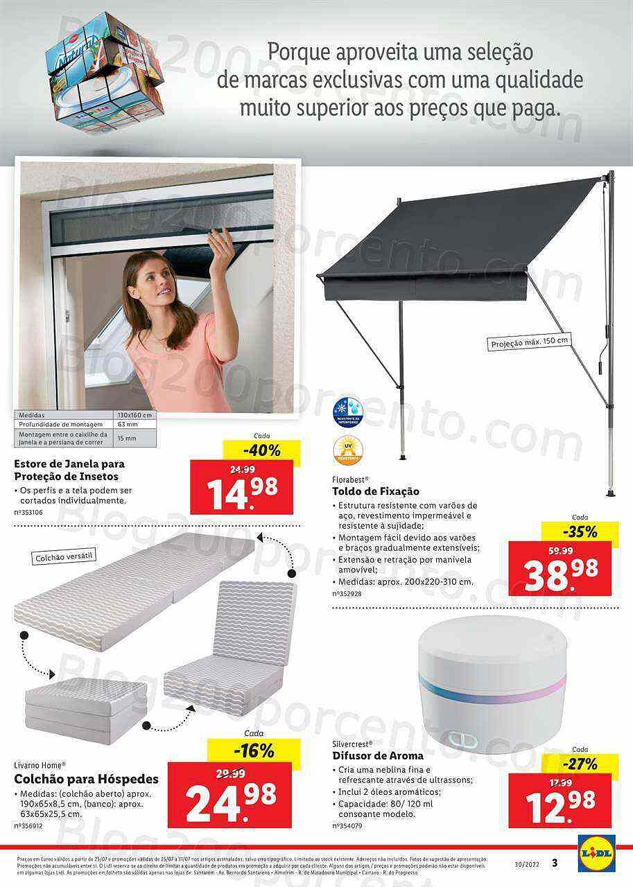 Antevisão Folheto LIDL Bazar Extra Santarém Promoções de 25 a 31 julho