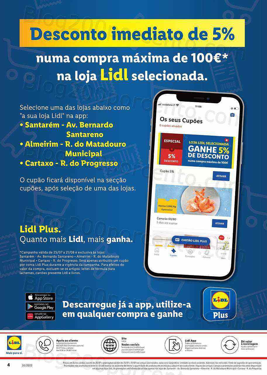 Antevisão Folheto LIDL Bazar Extra Santarém Promoções de 25 a 31 julho