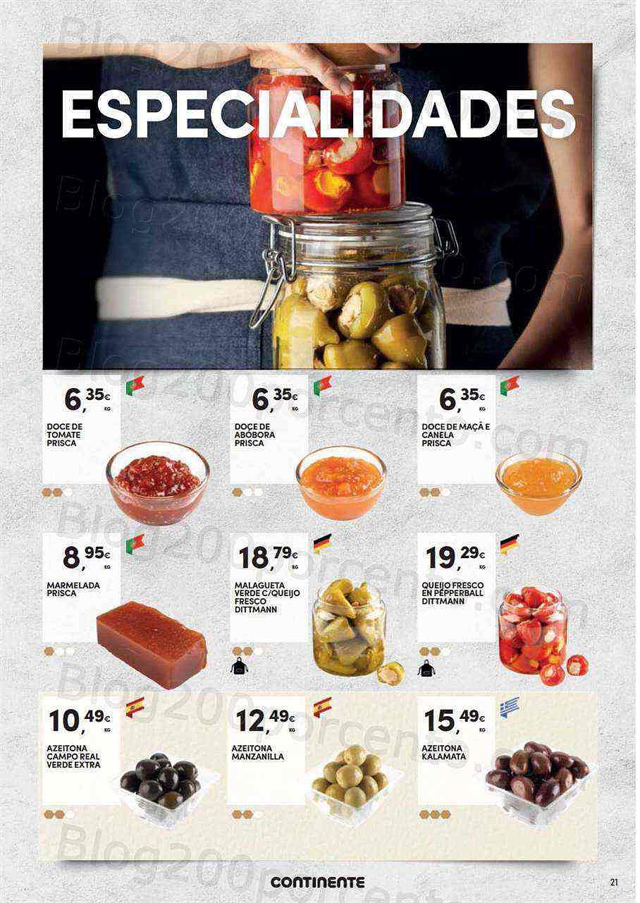 Antevisão Folheto CONTINENTE Especialidades Promoções de 19 julho a 28 agosto