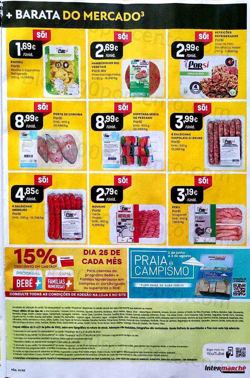 Antevisão Folheto INTERMARCHÉ Promoções de 21 a 27 julho