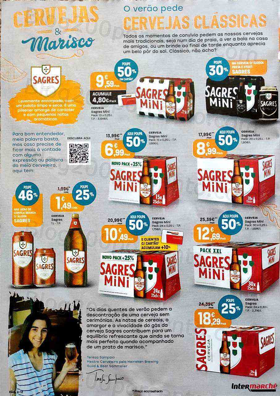 Antevisão Folheto INTERMARCHÉ Super Cervejas e Mariscos 14 julho a 3 agosto
