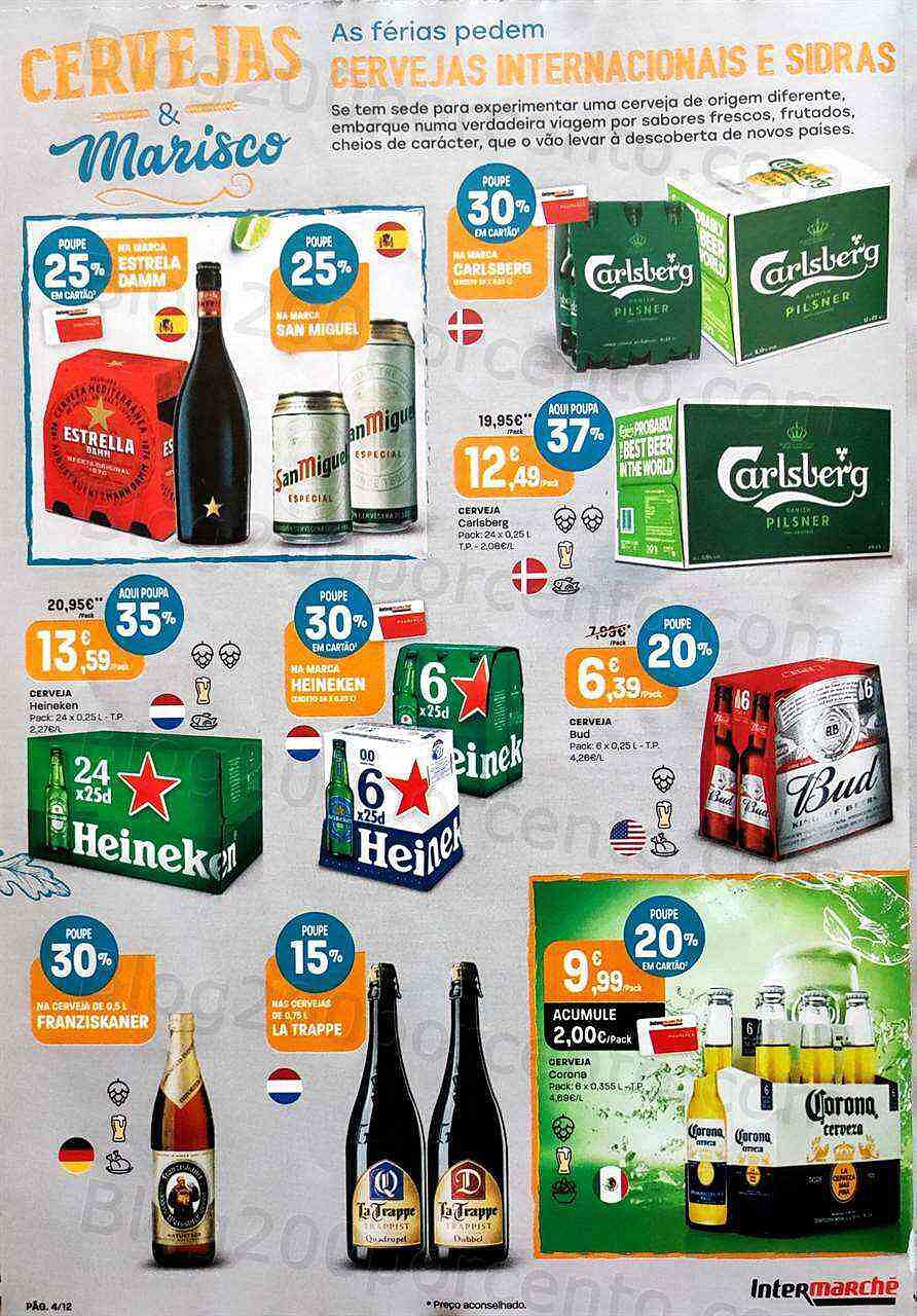 Antevisão Folheto INTERMARCHÉ Super Cervejas e Mariscos 14 julho a 3 agosto