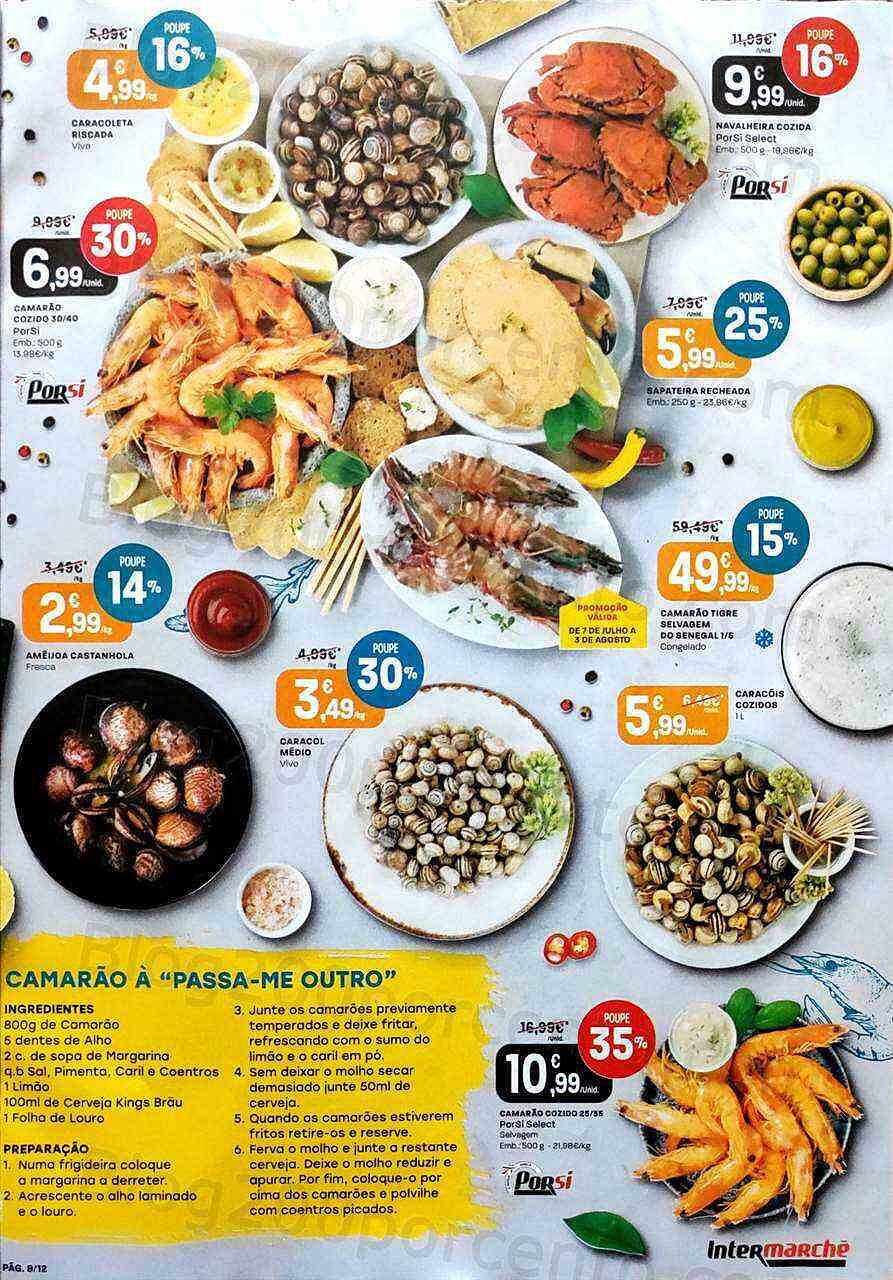 Antevisão Folheto INTERMARCHÉ Super Cervejas e Mariscos 14 julho a 3 agosto