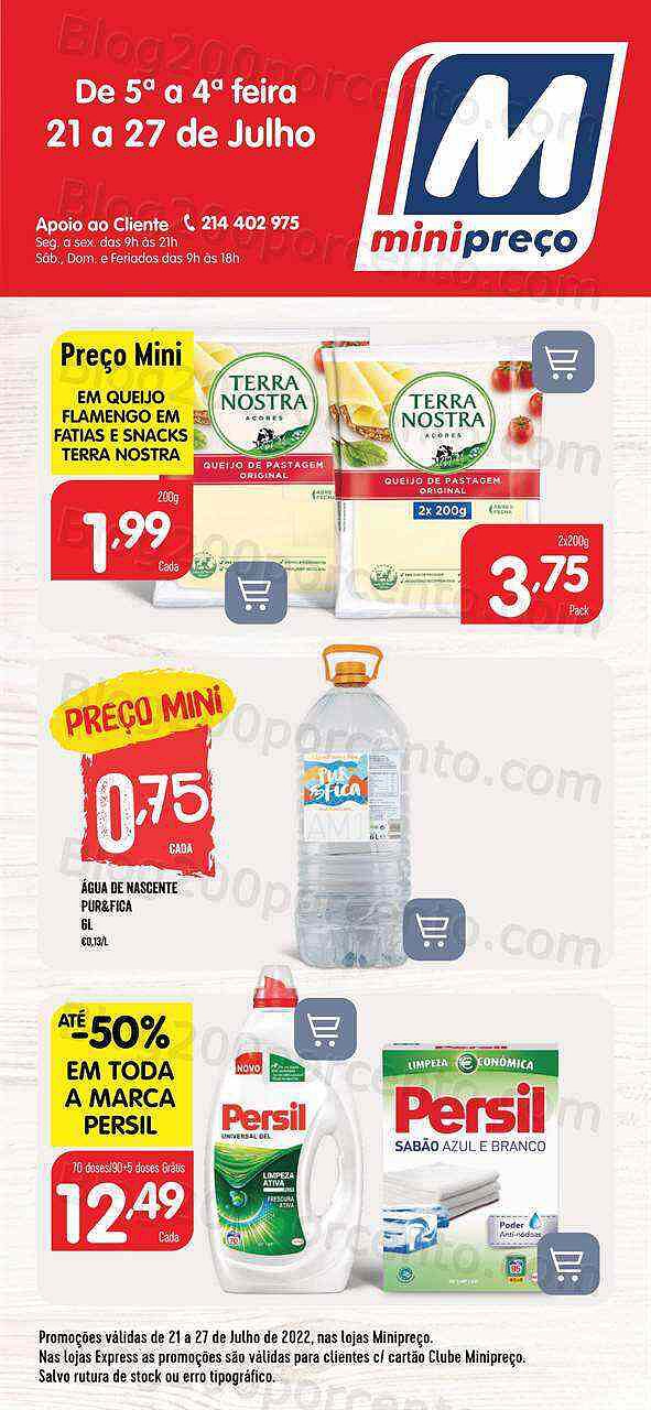 Antevisão Folheto MINIPREÇO Extra Promoções de 21 a 27 julho