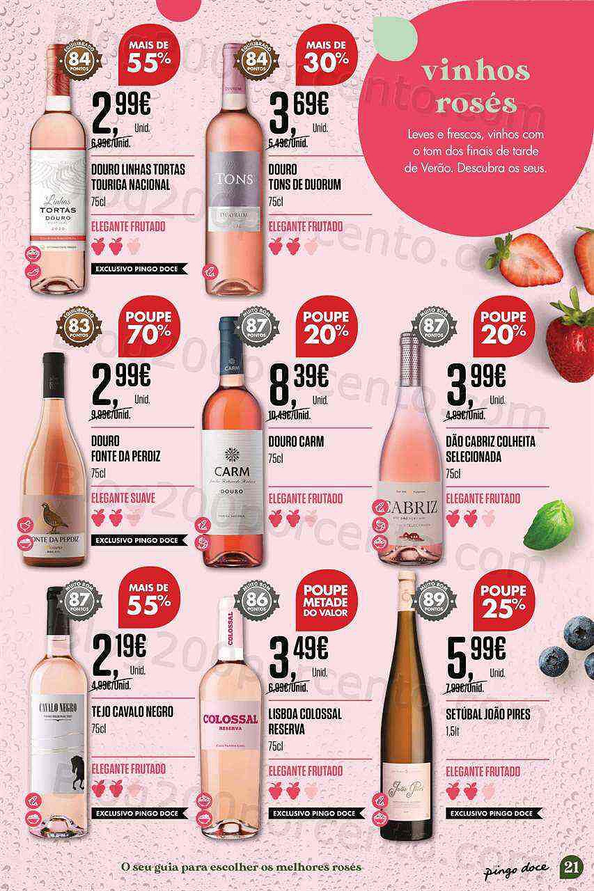 Antevisão Folheto PINGO DOCE Especial Vinhos de Verão Promoções de 19 julho a 8 agosto