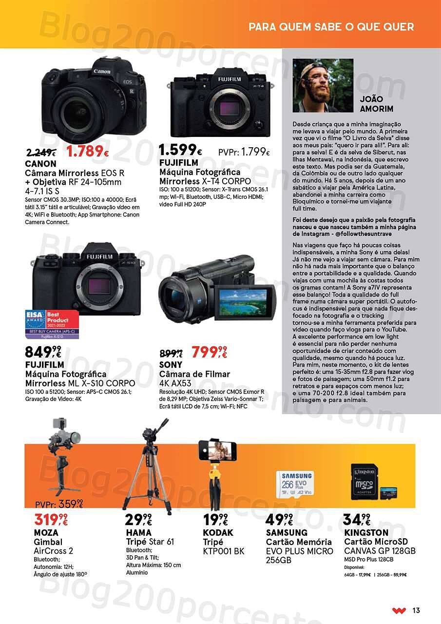 Antevisão Folheto WORTEN Especial Fotografia Promoções até 20 agosto