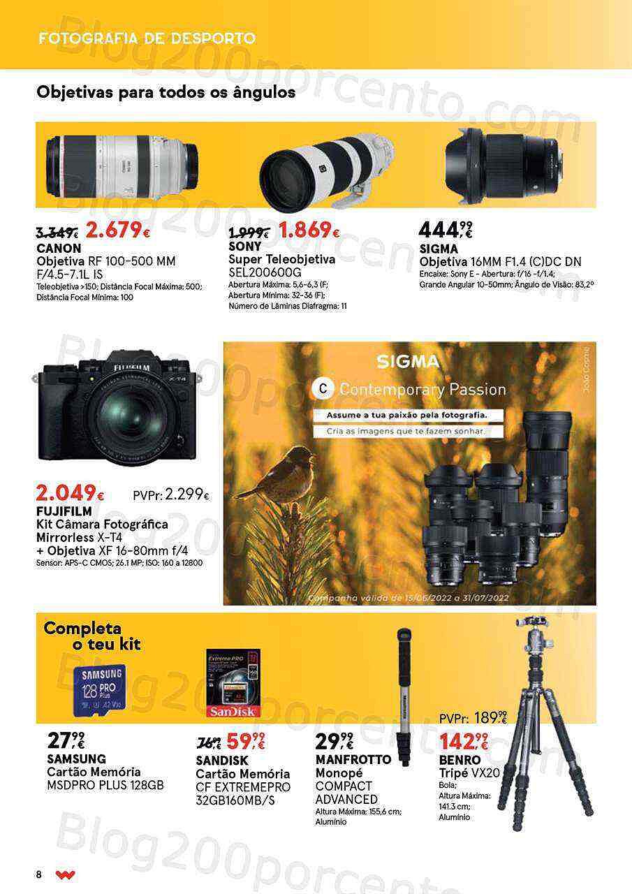 Antevisão Folheto WORTEN Especial Fotografia Promoções até 20 agosto