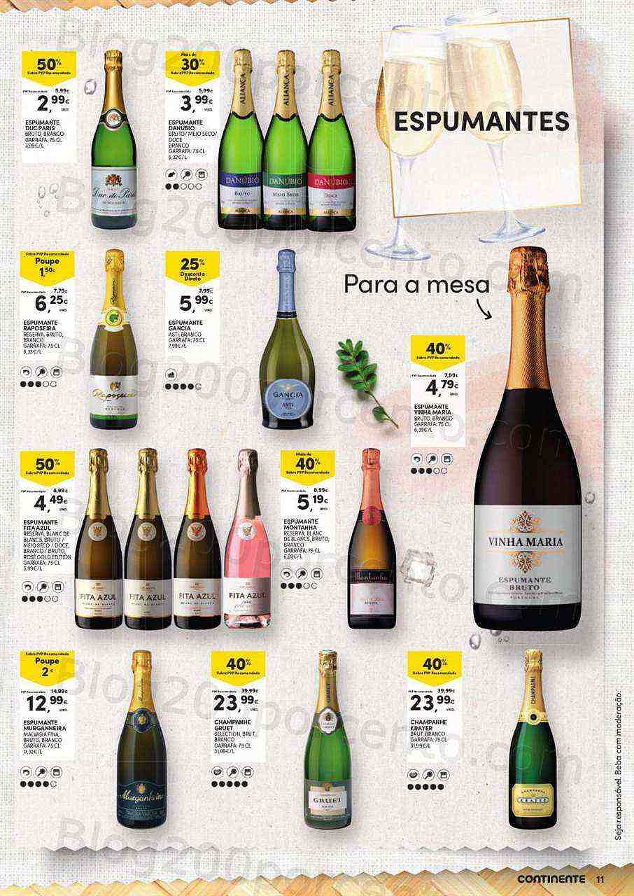 Antevisão Folheto CONTINENTE Aperitivos e Vinhos Promoções de 12 a 24 julho