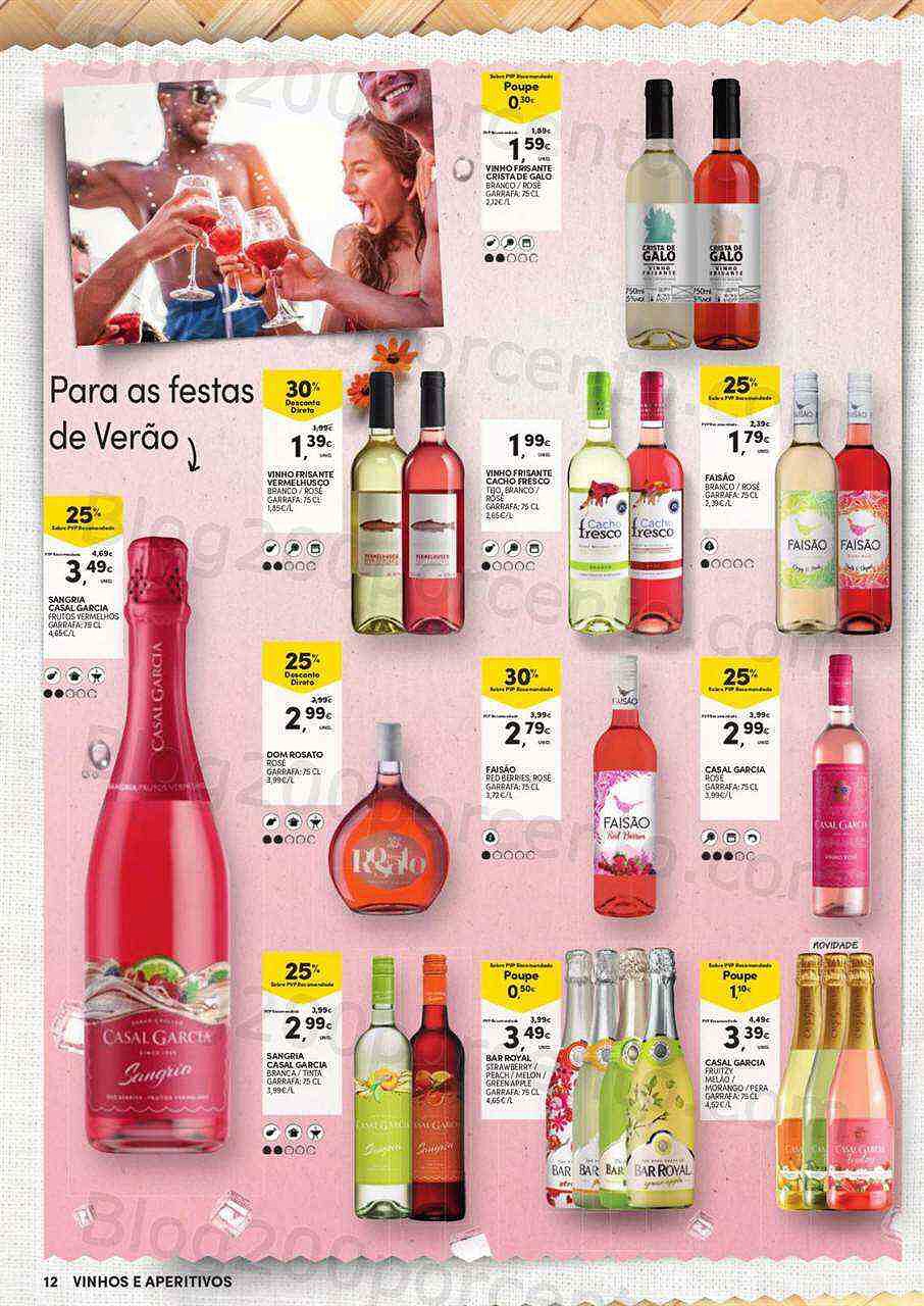 Antevisão Folheto CONTINENTE Aperitivos e Vinhos Promoções de 12 a 24 julho