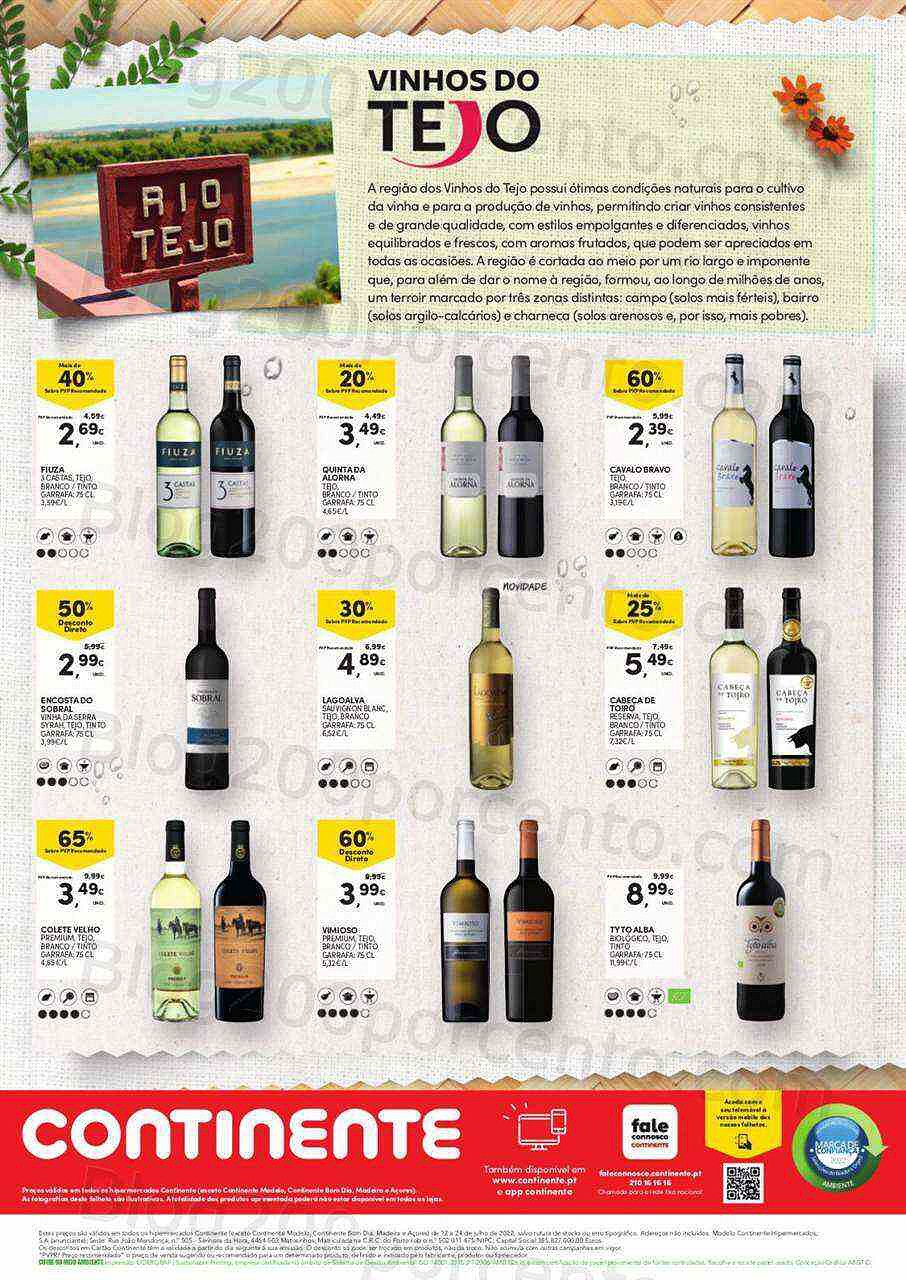 Antevisão Folheto CONTINENTE Aperitivos e Vinhos Promoções de 12 a 24 julho