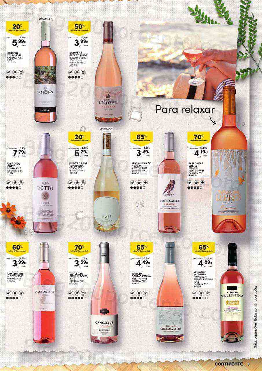 Antevisão Folheto CONTINENTE Aperitivos e Vinhos Promoções de 12 a 24 julho