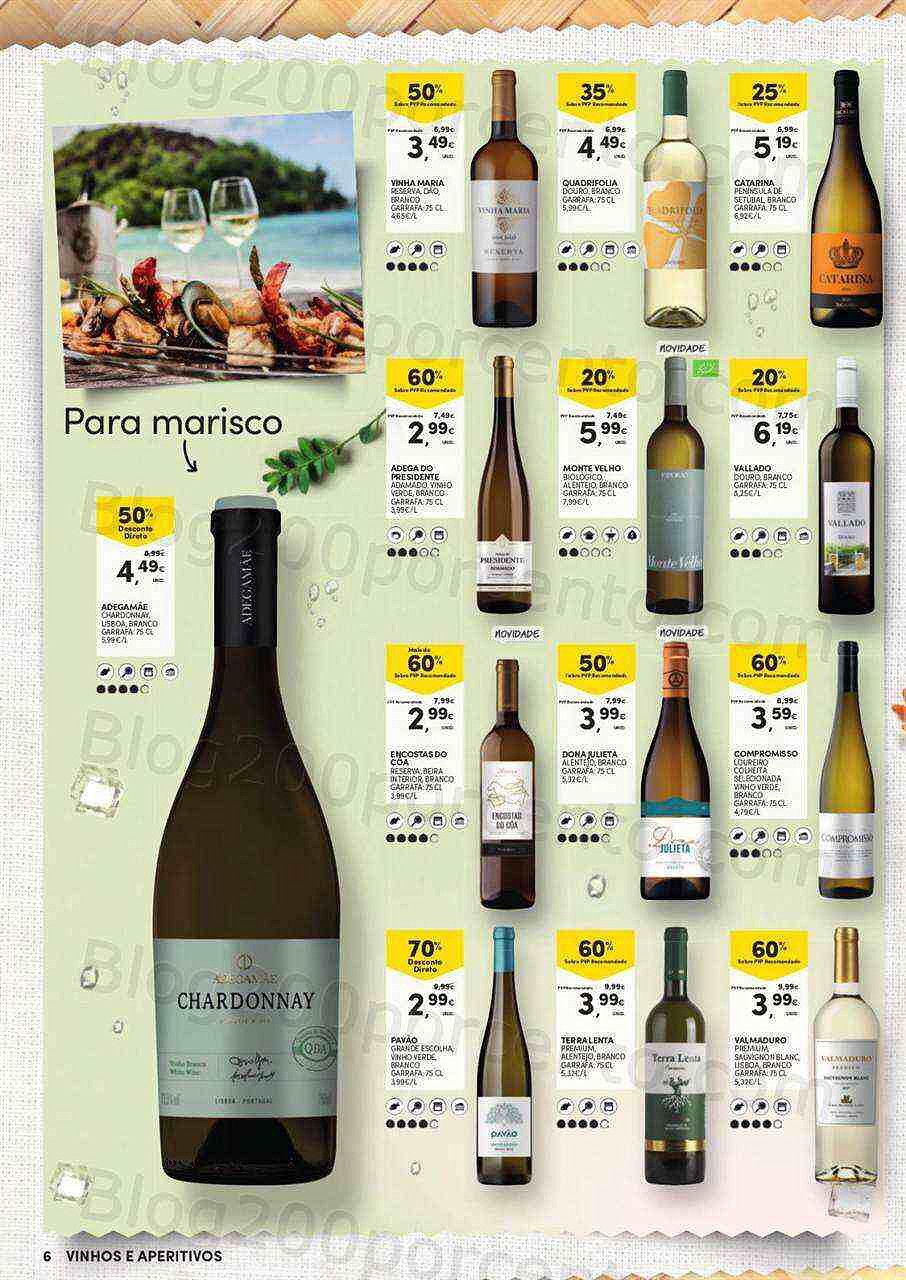 Antevisão Folheto CONTINENTE Aperitivos e Vinhos Promoções de 12 a 24 julho