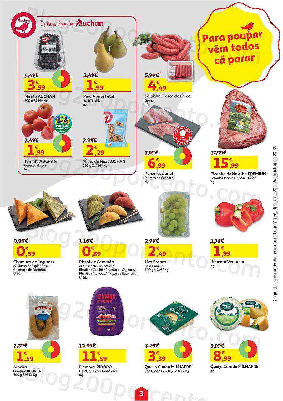 Antevisão Folheto AUCHAN Promoções de 20 a 26 julho