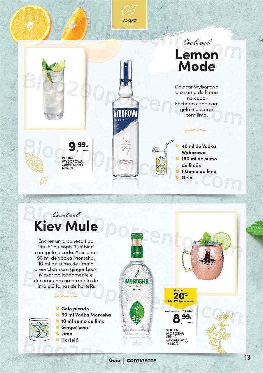 Antevisão Folheto CONTINENTE Extra Bebidas Cocktails 2022
