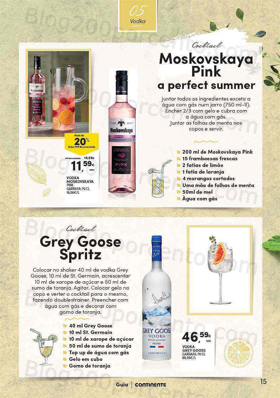 Antevisão Folheto CONTINENTE Extra Bebidas Cocktails 2022