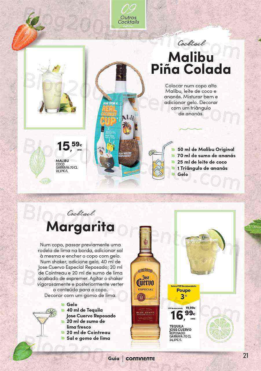 Antevisão Folheto CONTINENTE Extra Bebidas Cocktails 2022