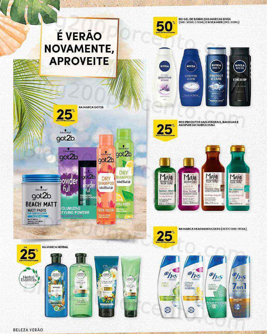 Antevisão Folheto CONTINENTE Beleza Verão Promoções de 19 a 31 julho