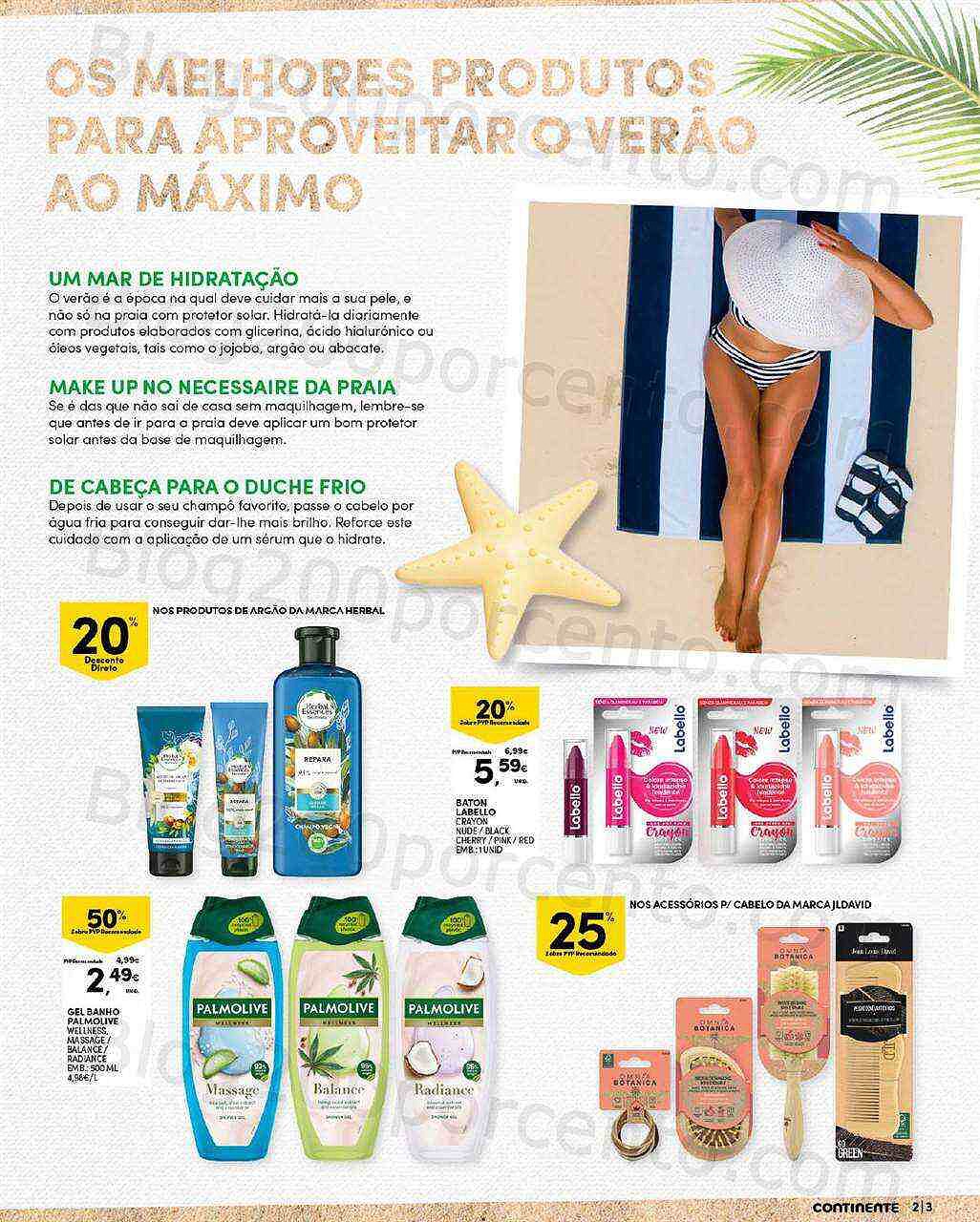 Antevisão Folheto CONTINENTE Beleza Verão Promoções de 19 a 31 julho